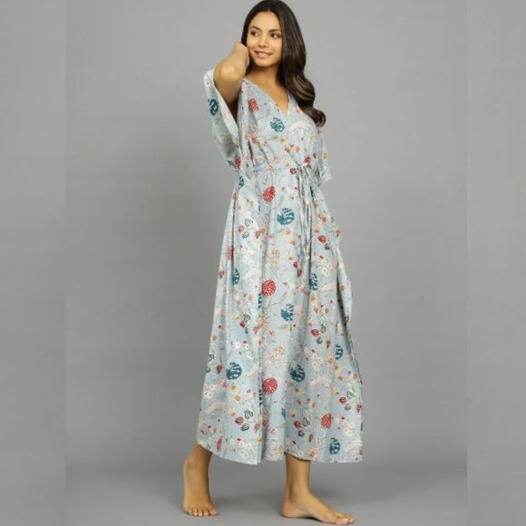 BRAND NEW Tie Dye Kaftan Dress, Women Caftan Dress Plus Size Clothing Caftan - Picture 3 of 5